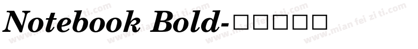 Notebook Bold字体转换